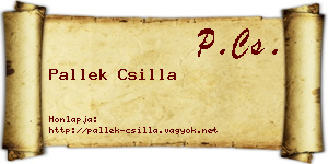 Pallek Csilla névjegykártya
